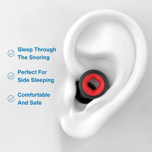 "No-Snore sleep plugs for blocking snoring and ensuring quiet nights."
"Comfortable silicone earplugs designed to reduce snoring noise."
"Anti-snore earplugs offering noise reduction and restful sleep."
